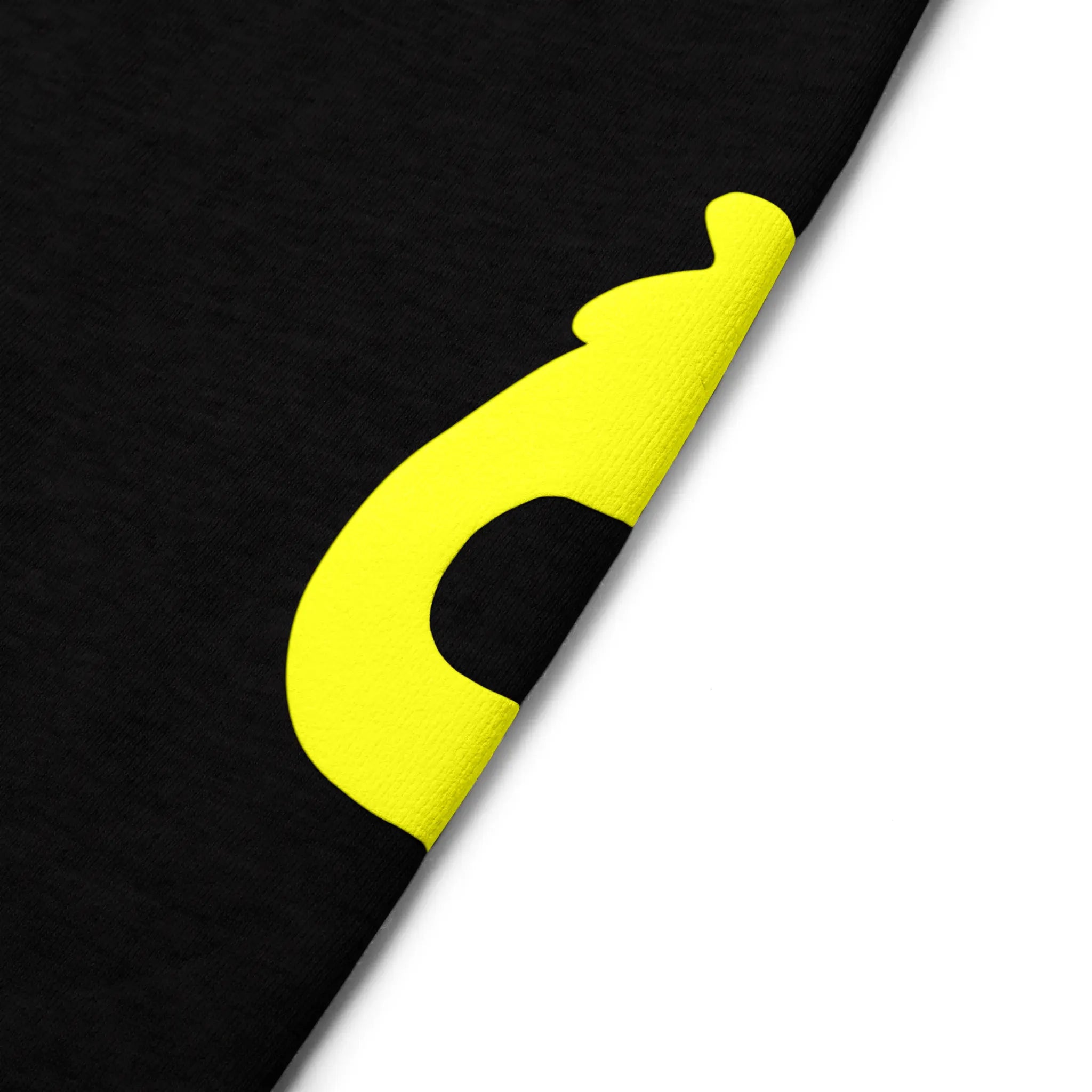 Detail hoodie view of Sp5der Beluga Onyx Yellow Tracksuit